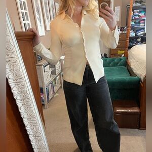 Dana Buchman Cream Blouse